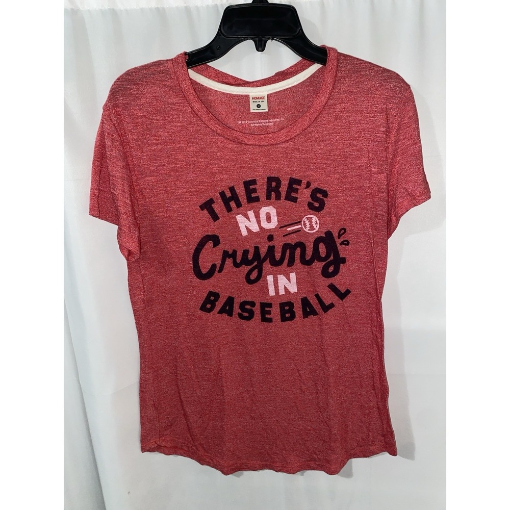 Homage There's No Crying In Baseball A League Of Their Own Shirt Womens Medium